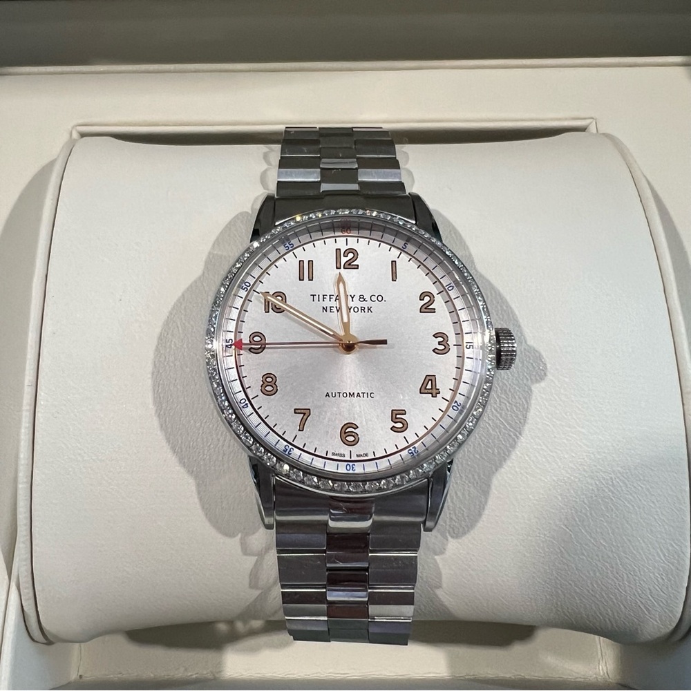 TIFFANY & CO CT60 3-Hand 34mm DIAMOND WATCH NWT - UNISEX WATCH